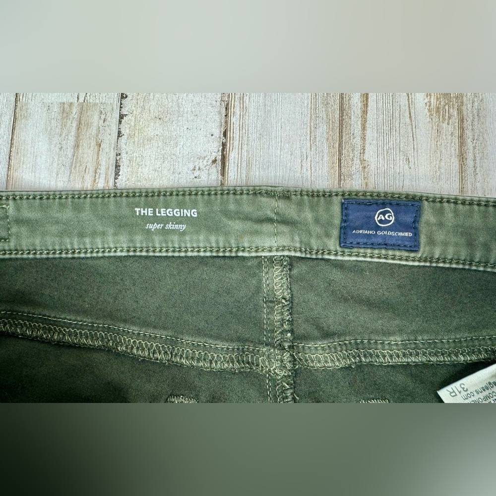 AG Adriano Goldschmied Jeans Womens 31R Green The Legging Super Skinny Fit - Picture 5 of 13